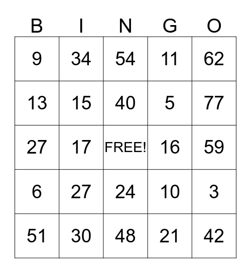 SMITH FAMILY REUNION - 2014 Bingo Card