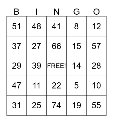 SMITH FAMILY REUNION - 2014 Bingo Card