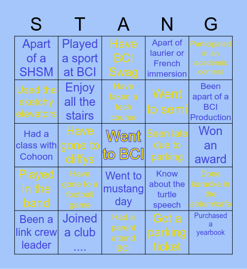 Social Distancing BINGO - BCI Edition Bingo Card
