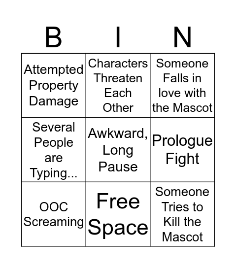 2DS Start Bingo Card