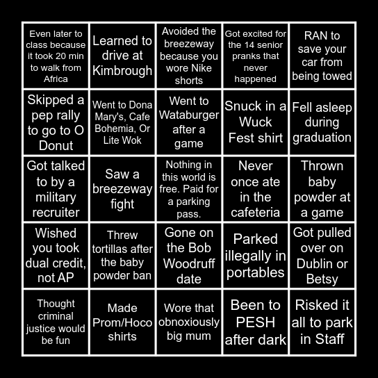 Bingo Card