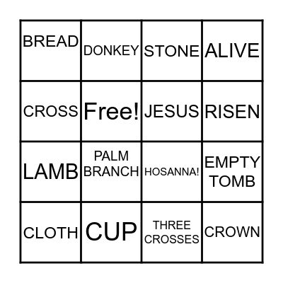 Easter Bingo Card