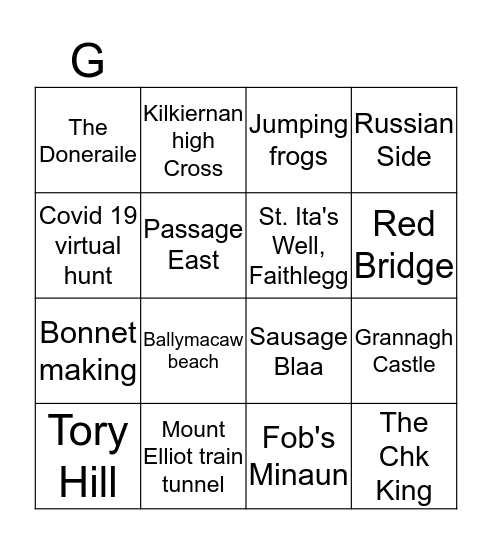 Easter Bingo Card