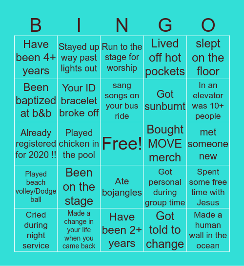 BIBLE AND BEACH 🏖 Bingo Card