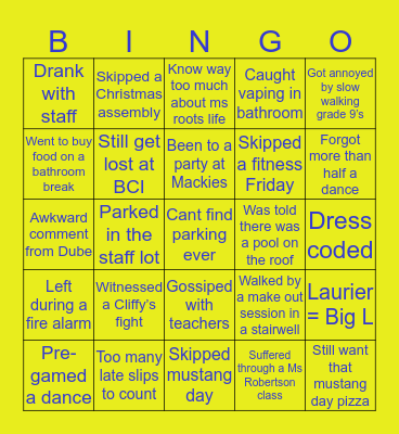 BCI Bingo 2.0 Bingo Card