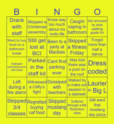 BCI Bingo 2.0 Bingo Card