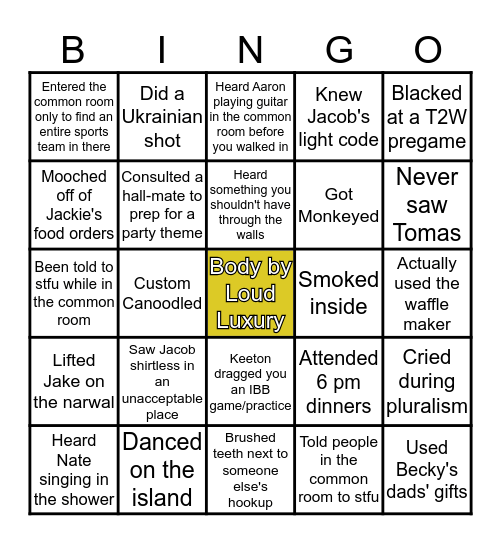 T2W BINGO Card