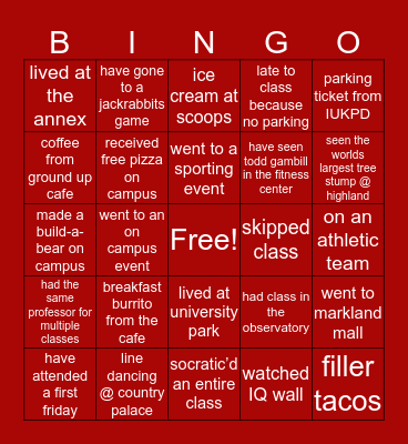 IUKOKOMO Bingo Card