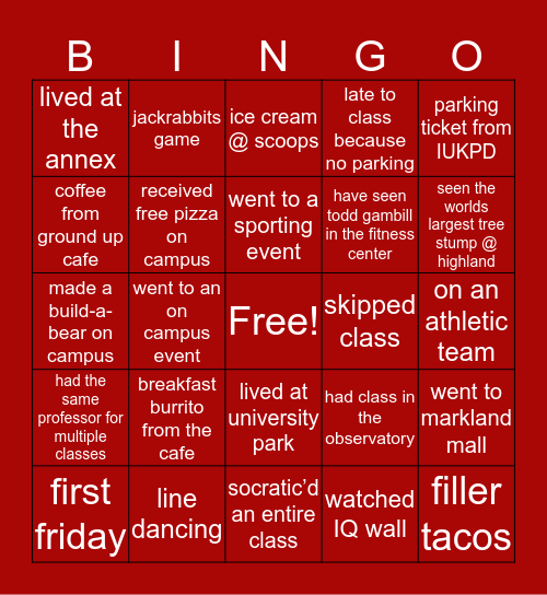 IUKOKOMO Bingo Card