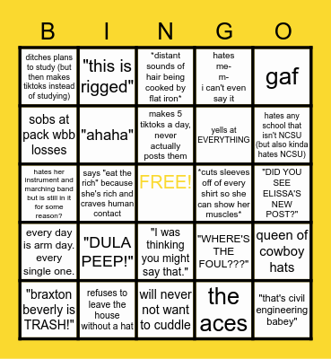 Are You Kylee Gay? Bingo Card