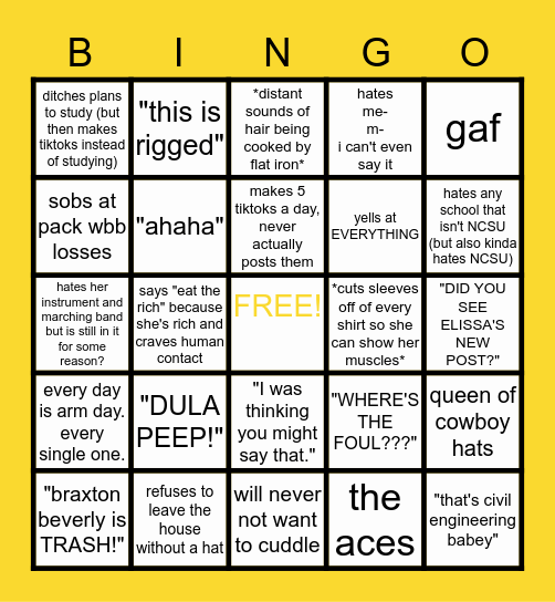 Are You Kylee Gay? Bingo Card