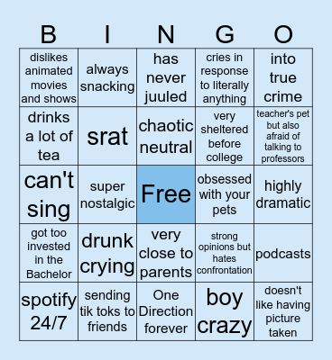 k l a n k l e s Bingo Card