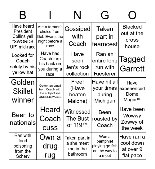 WUXC ⚔️ Bingo Card