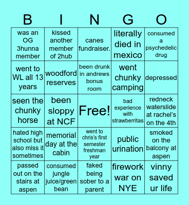 2hubnq bingo Card