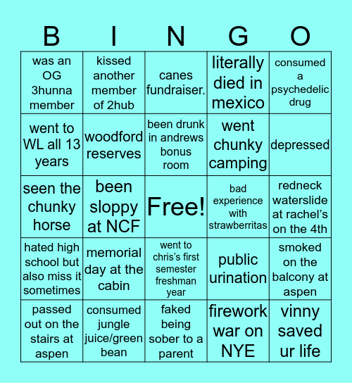 2hubnq bingo Card