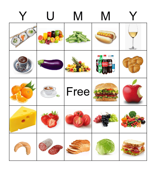 FOOD Bingo Card