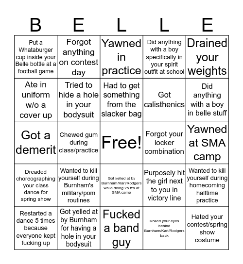 Realistic Tiger Belle Bingo Card