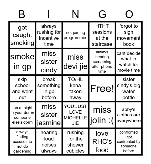 GLADIOLUS PLACE Bingo Card