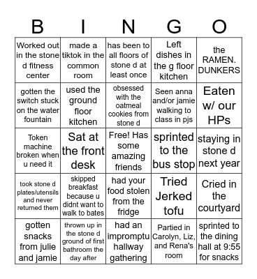 SIG DELTS BINGO! Bingo Card