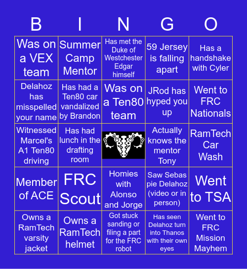RamTech Bingo Card