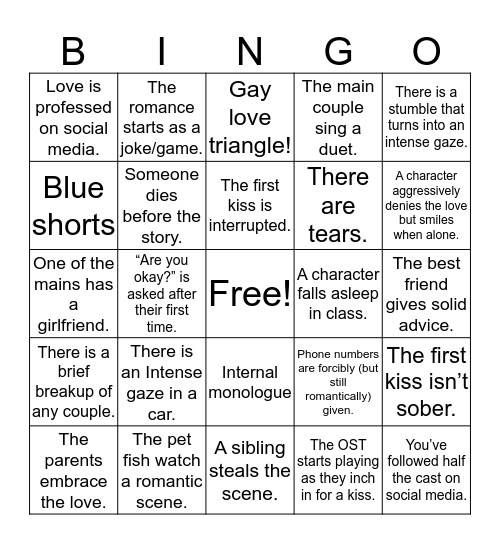 BL Bingo (Quarantine Edition) Bingo Card