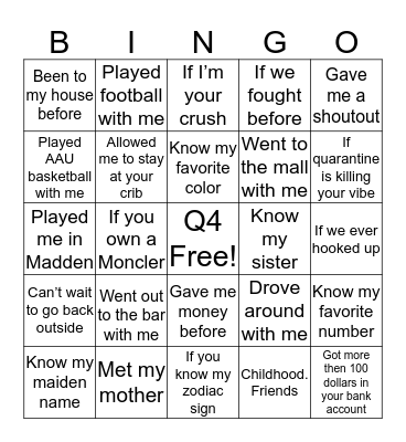 SLATT Q4 Bingo Card
