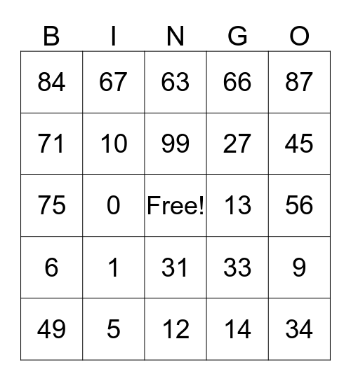 Literally Just Bingo Card