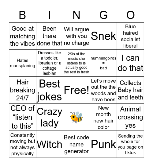 Frankie Bingo Card