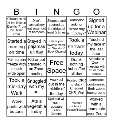 WesTech Bingo Card
