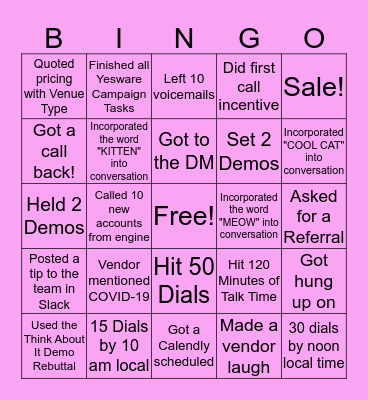 Dream Team COOL CATS & KITTENS BINGO!! Bingo Card