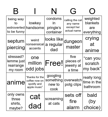 chandler bazinga Bingo Card