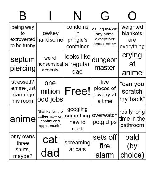 chandler bazinga Bingo Card