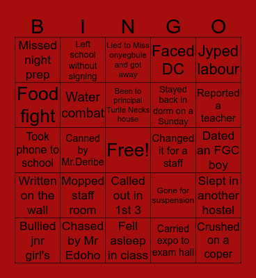 FGGC Bingo Card