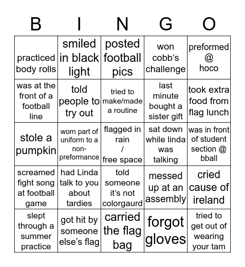 Shorecrest Flags Bingo Card