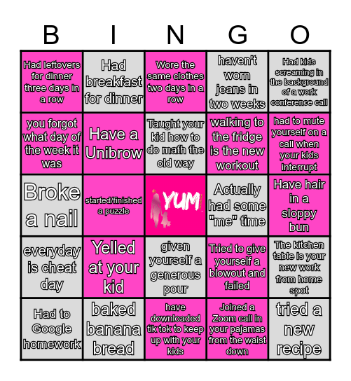 Young Urban Moms Bingo Card