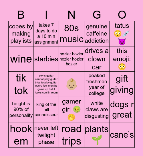 manda bing o Bingo Card