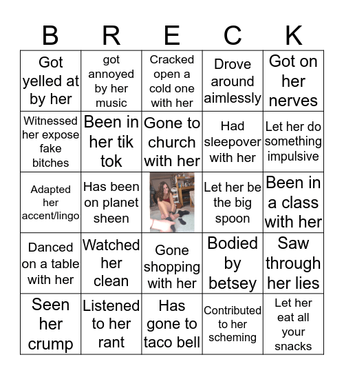 Breckita Bingo Card