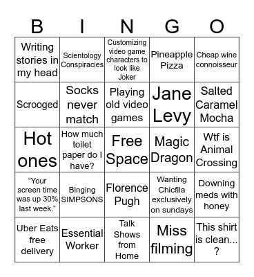 How Similar Are You to Austin Bingo Card