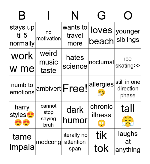 emilys🤪🤪🤪 Bingo Card