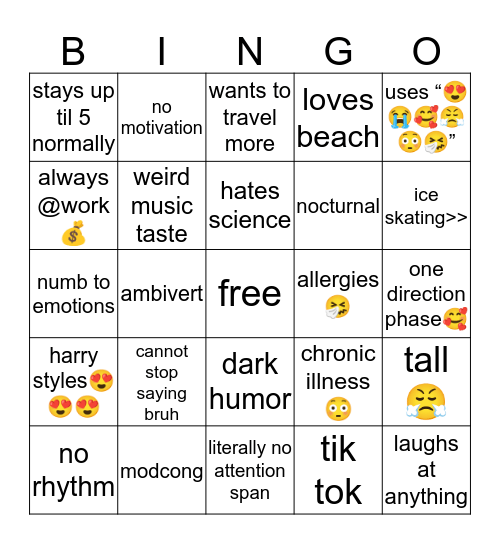 emilys🤪🤪🤪 Bingo Card