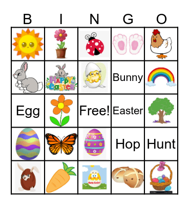 Easter Bingo Card