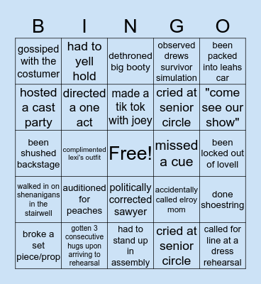 HDA BINGO Card