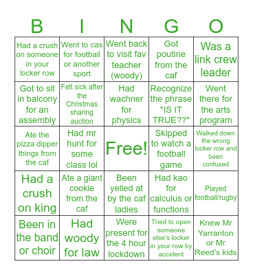 CSS BINGO💚💛 Bingo Card