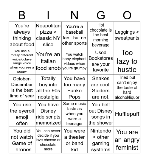 How Similar Are You to Joanna? Bingo Card