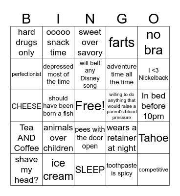 DANA Bingo Card