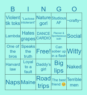 RATATAT CAT Bingo Card