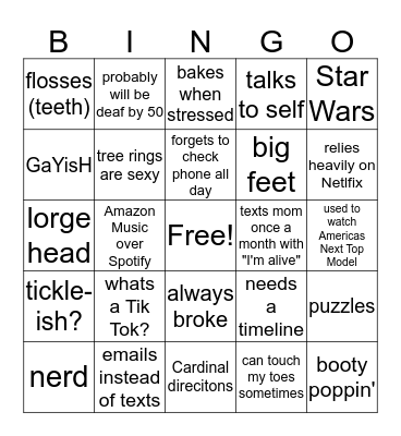 DANA Bingo Card