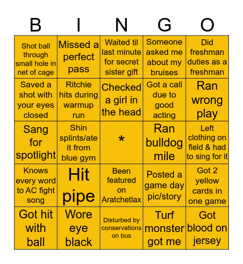 ACWLAX Bingo Card