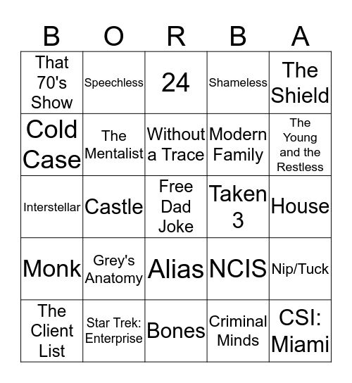 Borba Bingo Card