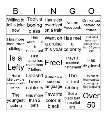 Stuck In The House Bingo Card